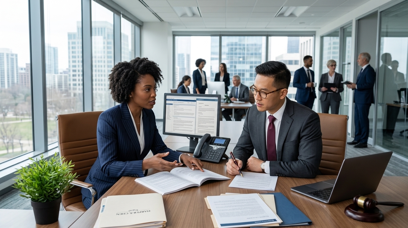 Diverse team collaborating around a table