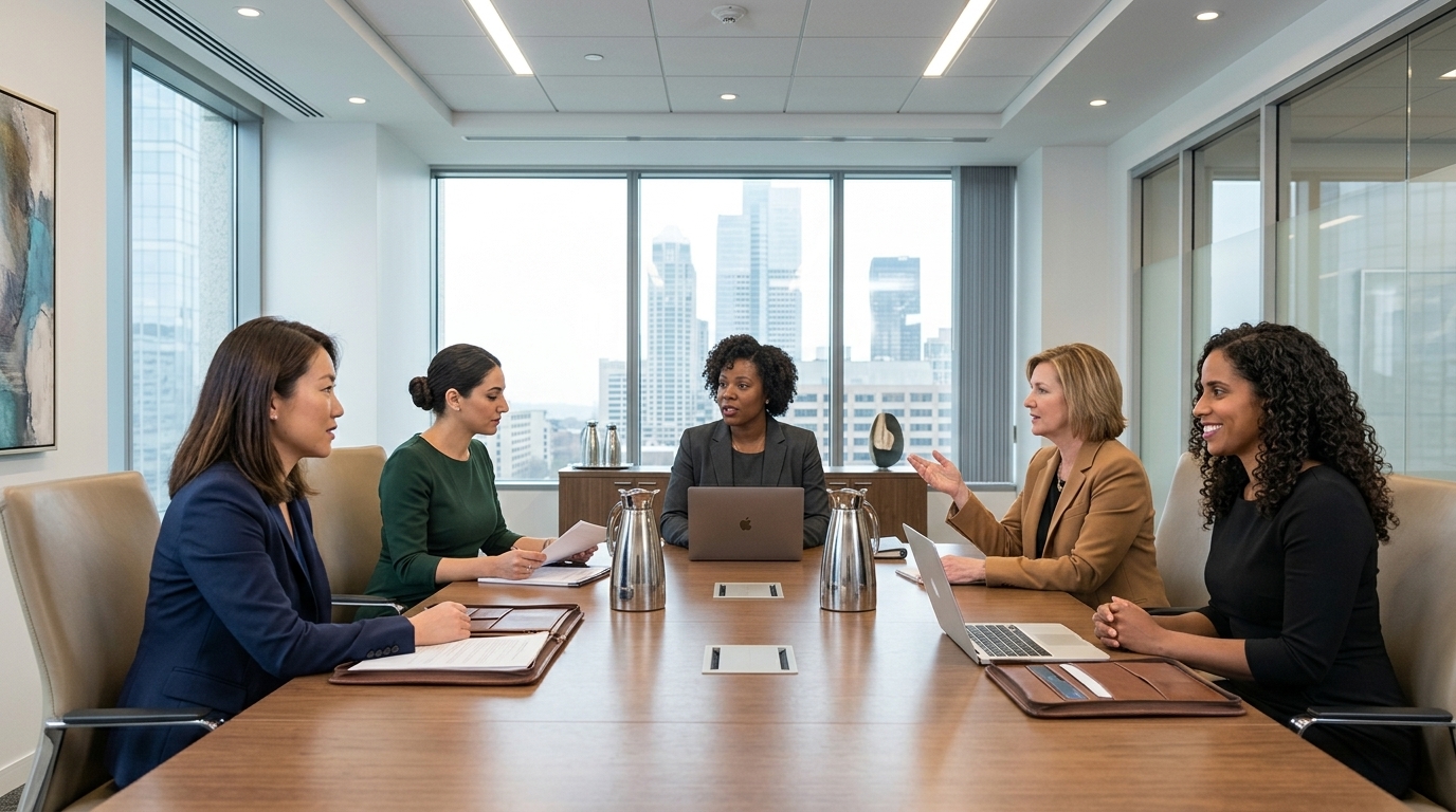 Legal professionals in a meeting
